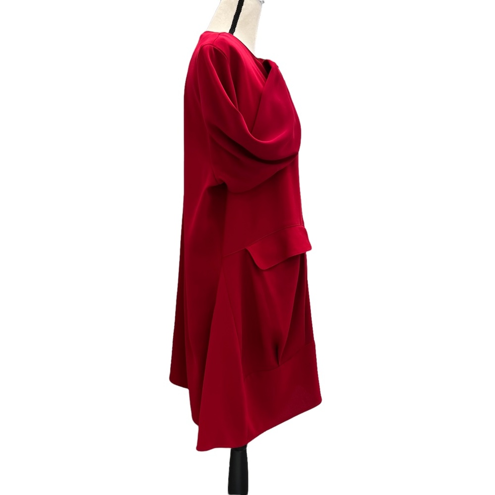 BLANQUE BRIGHT RED BUTTON DOWN SWING JACKET COAT … - image 6